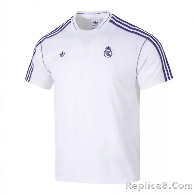 25-26 Real Madrid Short Sleeve T-Shirt With Loose Fit Jersey Football Theme Graphic Design