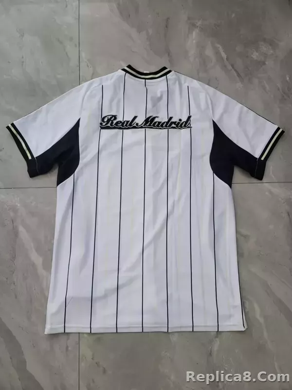 25-26 Real Madrid Baseball Soccer Jersey White - detail