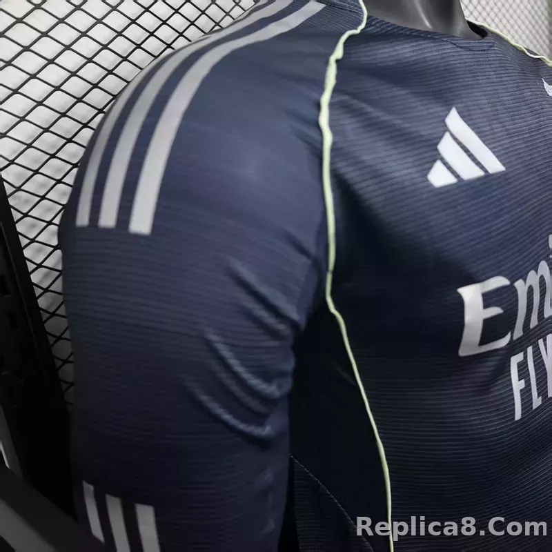 25-26 Real Madrid Away Soccer Jersey Player Version Long Sleeve - detail