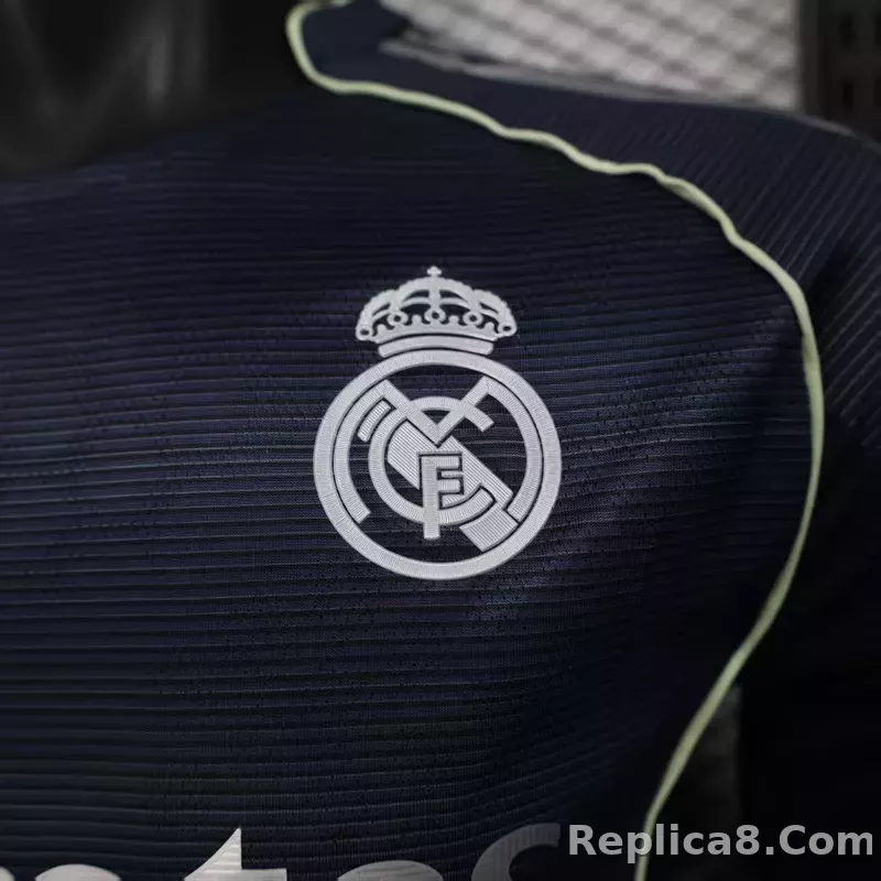 25-26 Real Madrid Away Soccer Jersey Player Version Long Sleeve - detail
