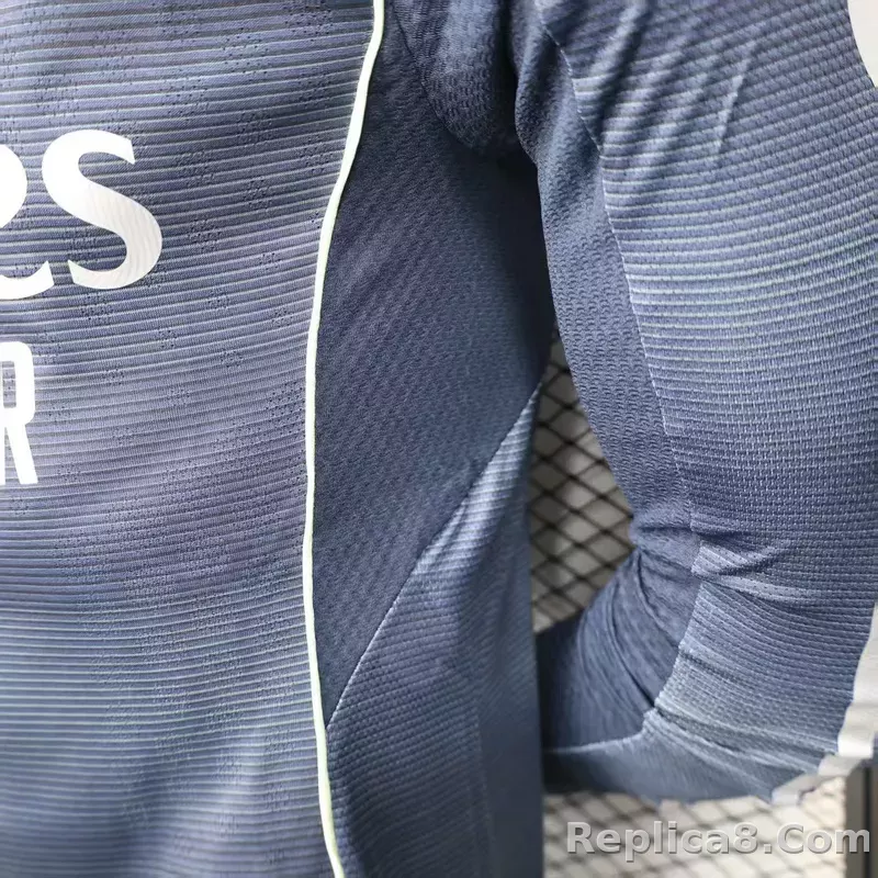 25-26 Real Madrid Away Soccer Jersey Player Version Long Sleeve - detail