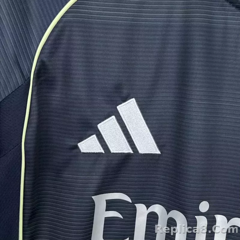 25-26 Real Madrid Away Soccer Jersey Long Sleeve - detail