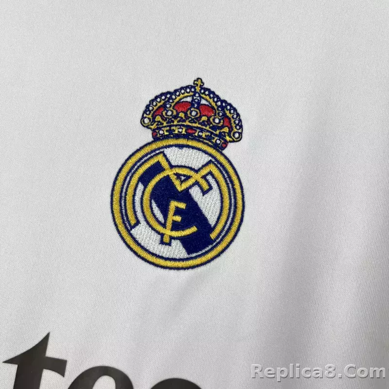 25-26 Real Madrid Home Soccer Jersey Long Sleeve - detail
