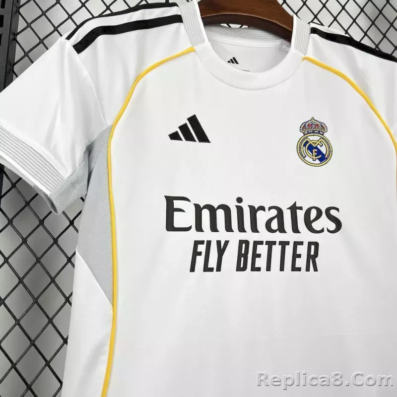 25-26 Real Madrid Home Soccer Kids Kit Jersey+Shorts - detail