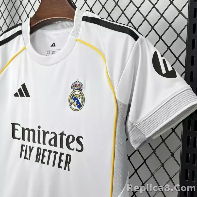 25-26 Real Madrid Home Soccer Kids Kit Jersey+Shorts - detail