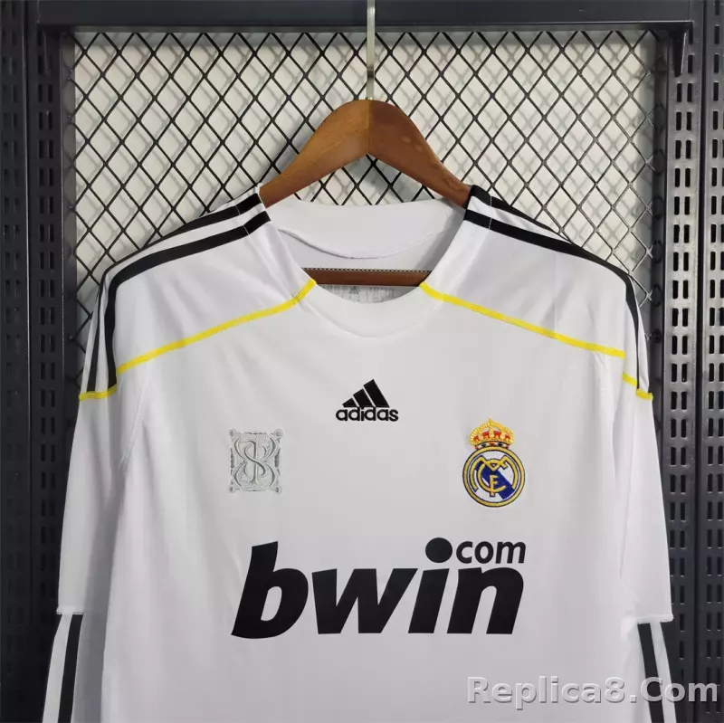 2009/10 Real Madrid Home Retro Jersey Long Sleeve - detail