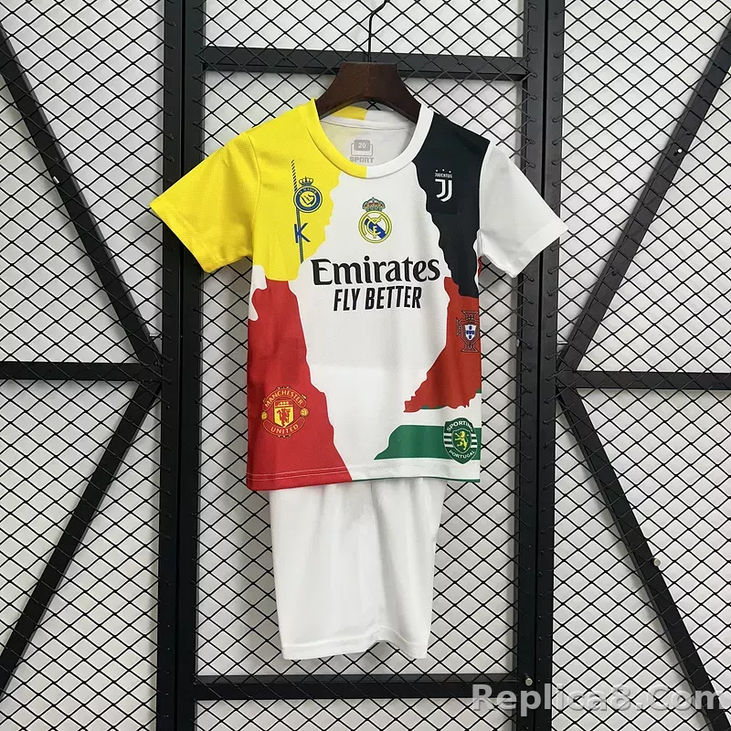 Cristiano Ronaldo Commemorative Edition Kids Kit Jersey+Shorts - detail