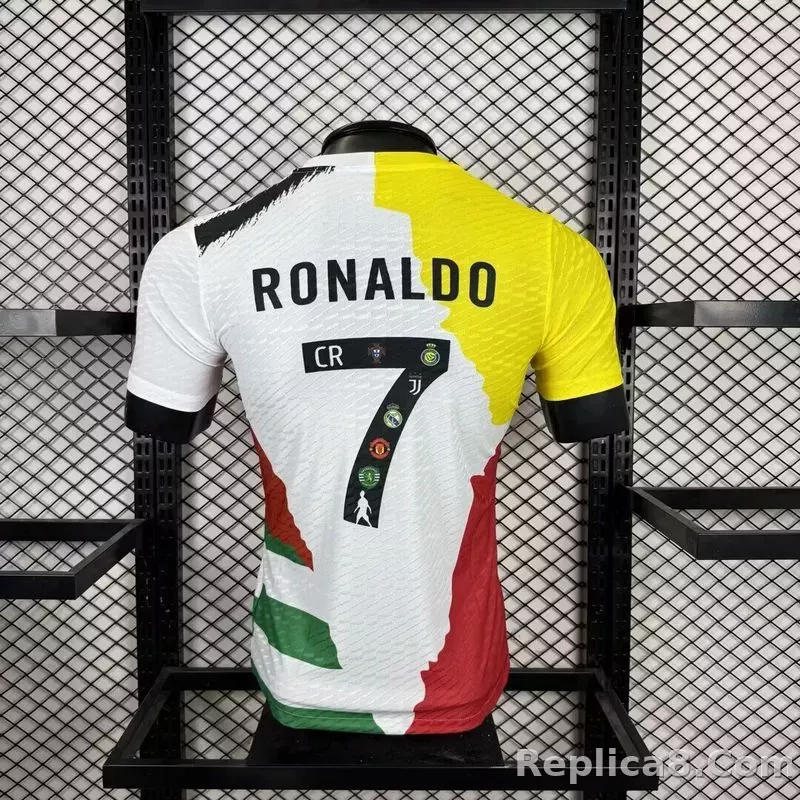Cristiano Ronaldo Commemorative Edition Kit Soccer T-Shirt Player Version