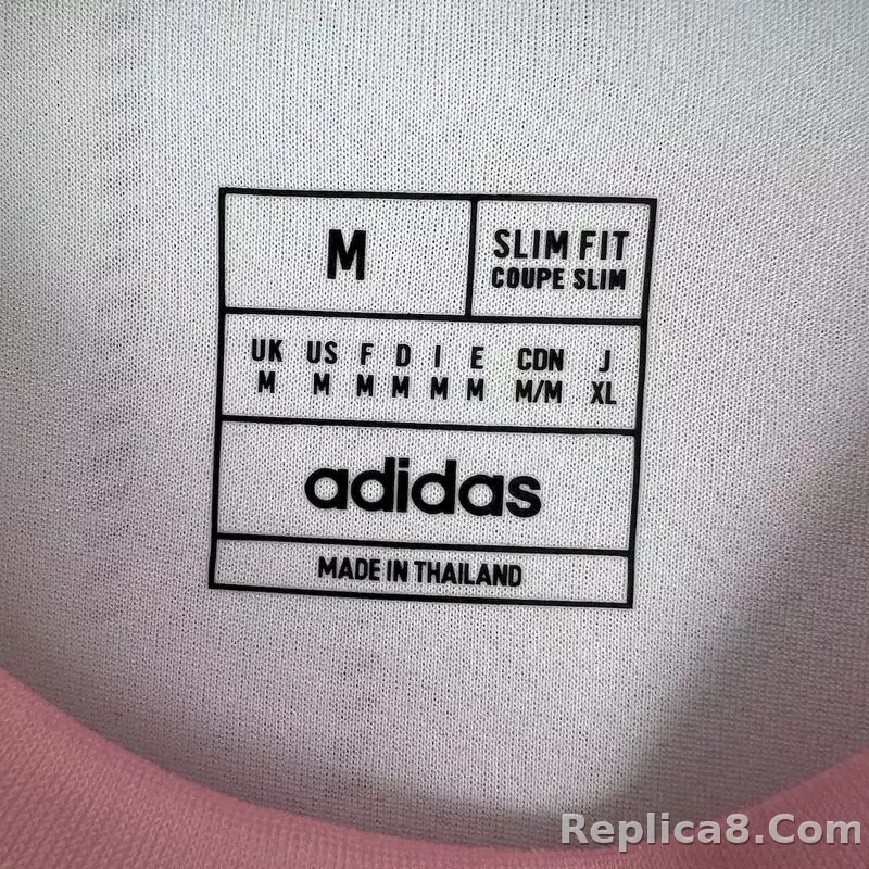 24-25 Real Madrid Soccer Jersey Pink White - detail