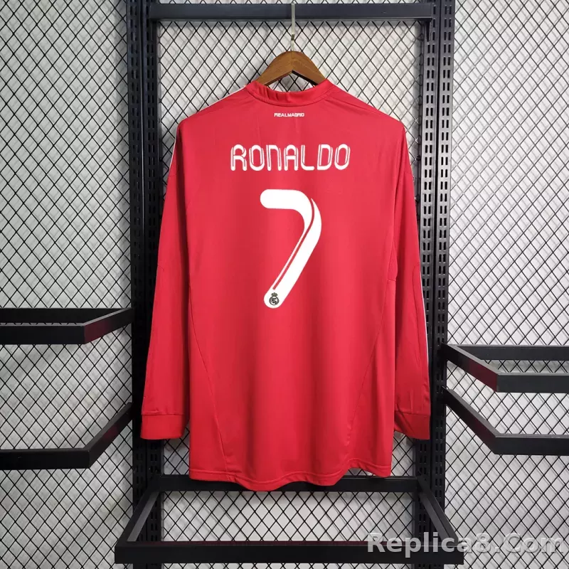 11-12 Real Madrid Away Retro Jersey Lond Sleeve - detail
