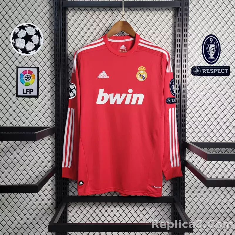11-12 Real Madrid Away Retro Jersey Lond Sleeve - detail