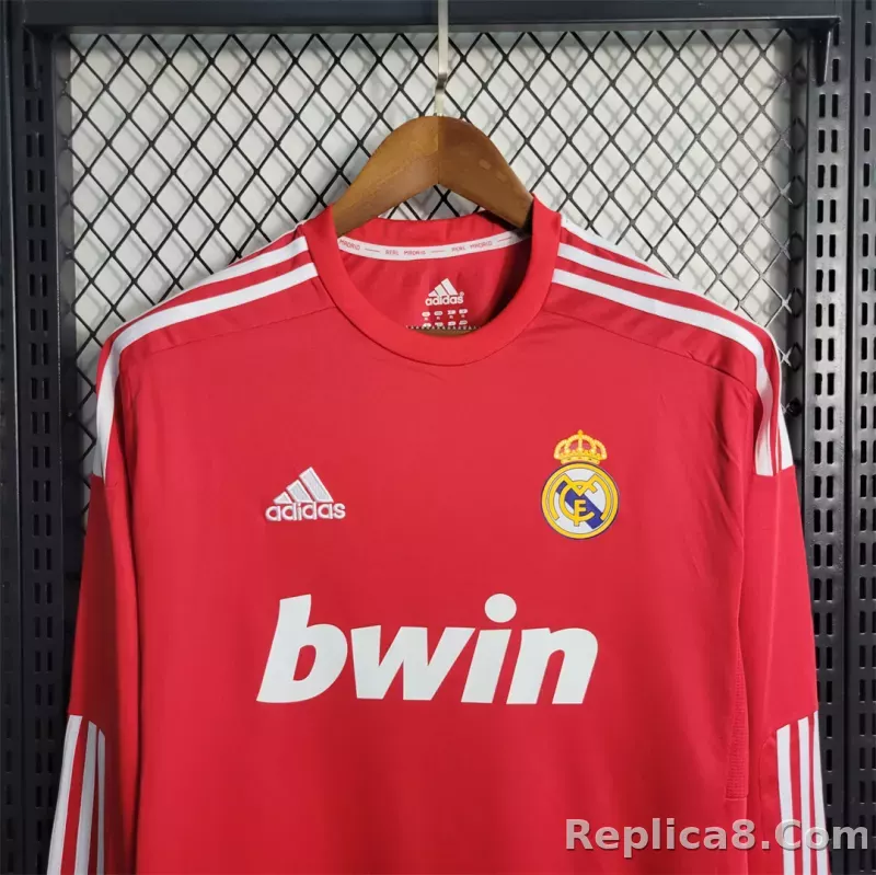 11-12 Real Madrid Away Retro Jersey Lond Sleeve - detail