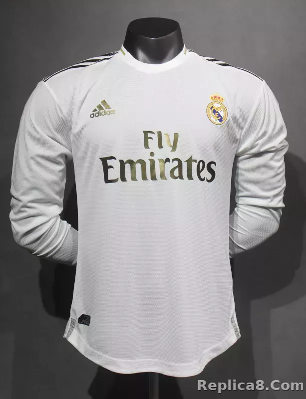 19-20 Real Madrid Home Retro Jersey Player version Long Sleeve