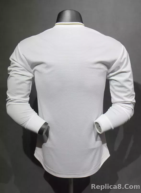 19-20 Real Madrid Home Retro Jersey Player version Long Sleeve - detail