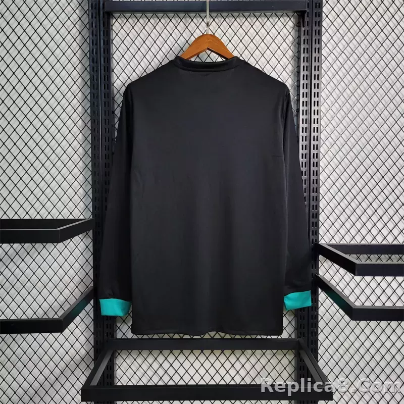 17-18 Real Madrid Away Retro Jersey Long Sleeve - detail