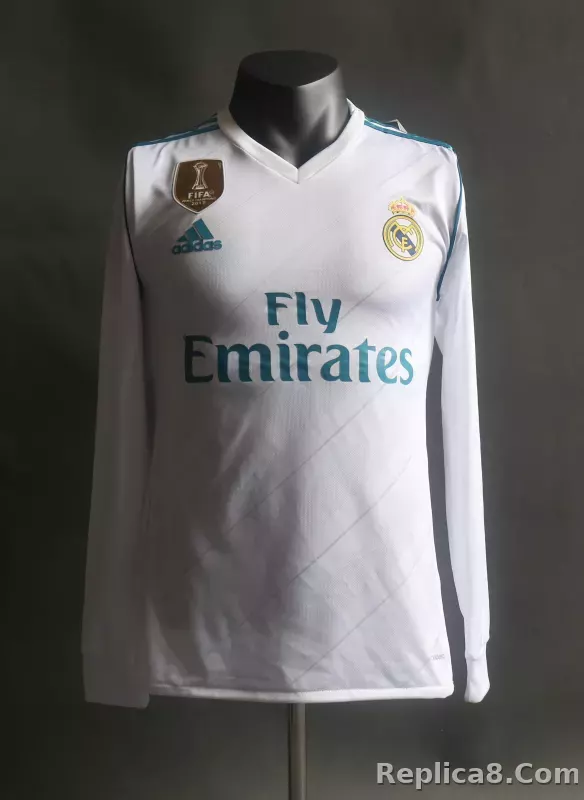 17-18 Real Madrid Home Retro Jersey Player Version Long Sleeve