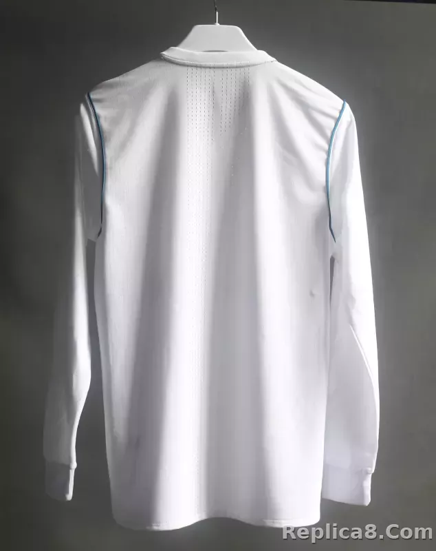 17-18 Real Madrid Home Retro Jersey Player Version Long Sleeve - detail