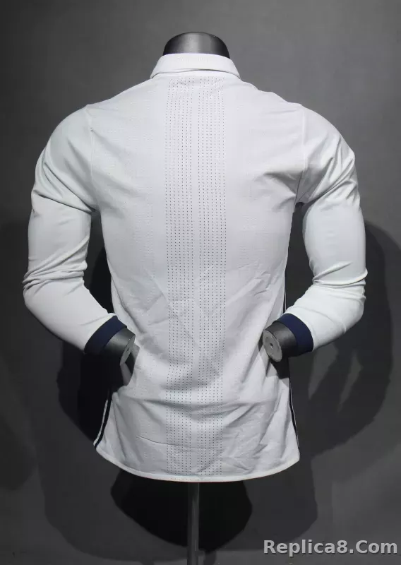 16-17 Real Madrid Home Retro Jersey Player Version Long Sleeve - detail