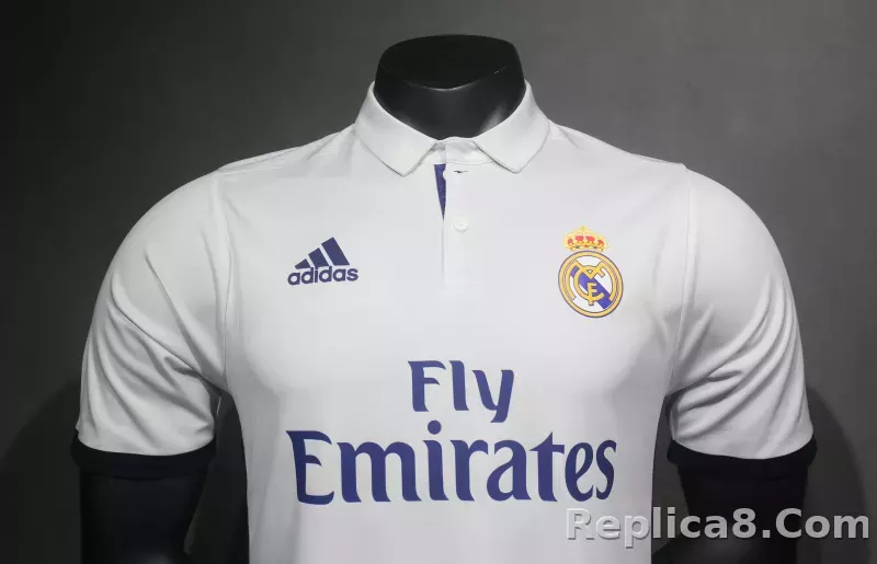 16-17 Real Madrid Home Retro Jersey Player Version - detail