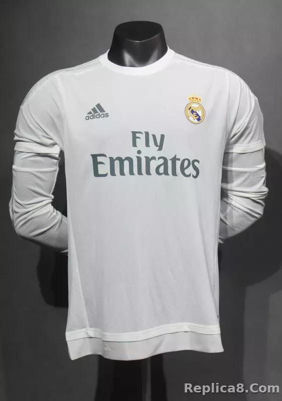 2015-16 Real Madrid Home Retro Jersey Player Version Long Sleeve