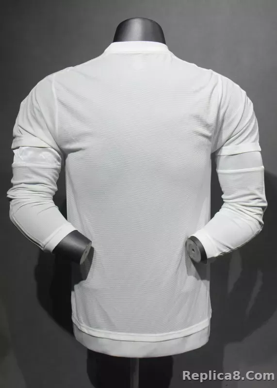 2015-16 Real Madrid Home Retro Jersey Player Version Long Sleeve - detail