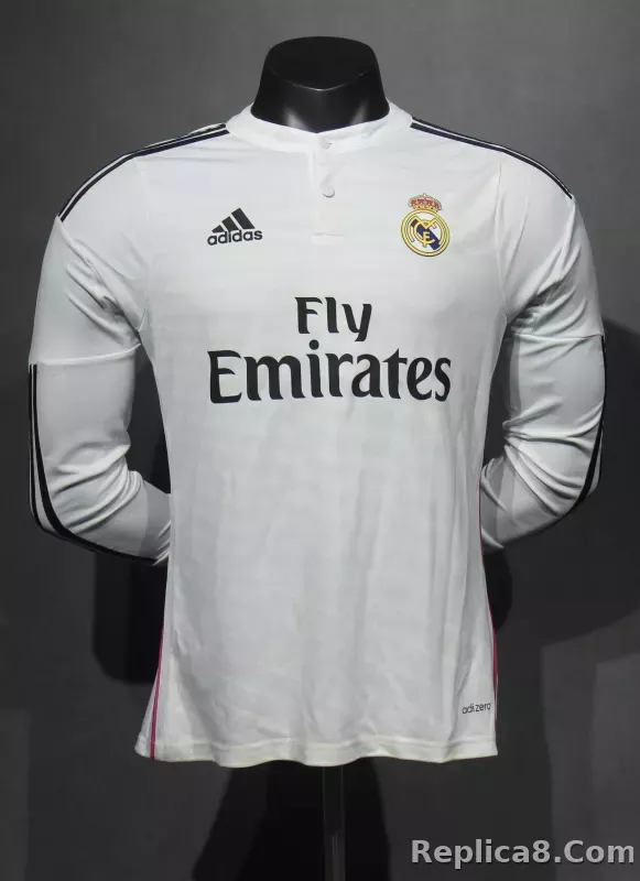 2014/15 Real Madrid Home Retro Jersey Player Version Long Sleeve