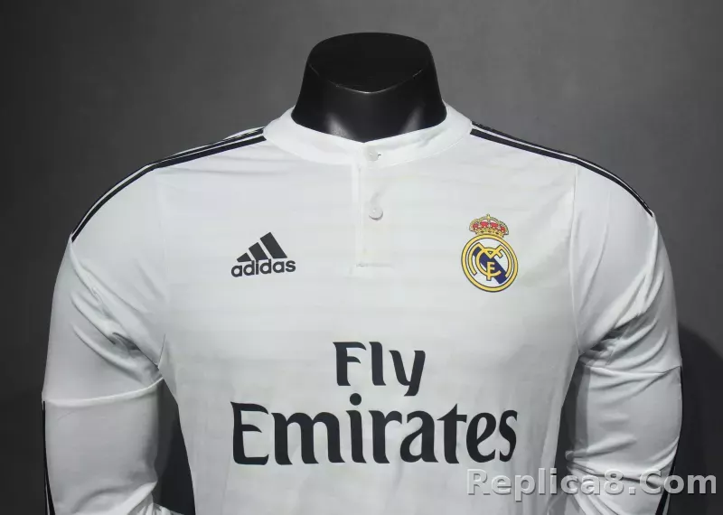 2014/15 Real Madrid Home Retro Jersey Player Version Long Sleeve - detail