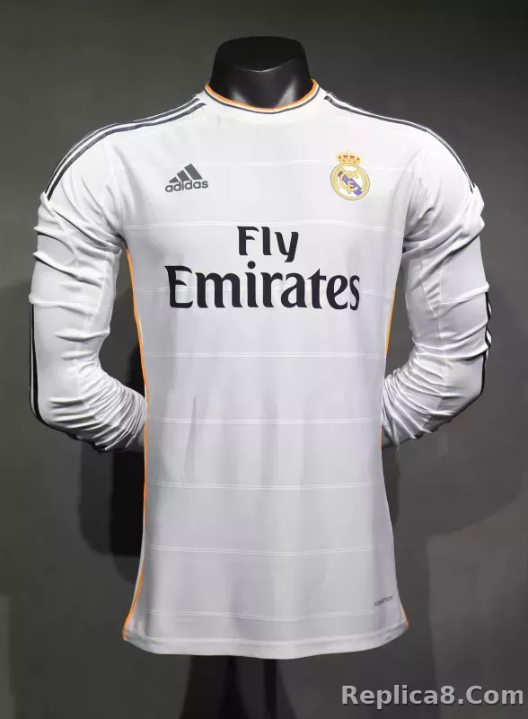 2013/14 Real Madrid Home Retro Jersey Player Version Long Sleeve