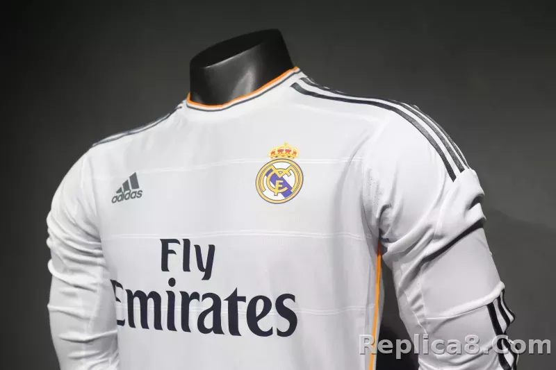 2013/14 Real Madrid Home Retro Jersey Player Version Long Sleeve - detail