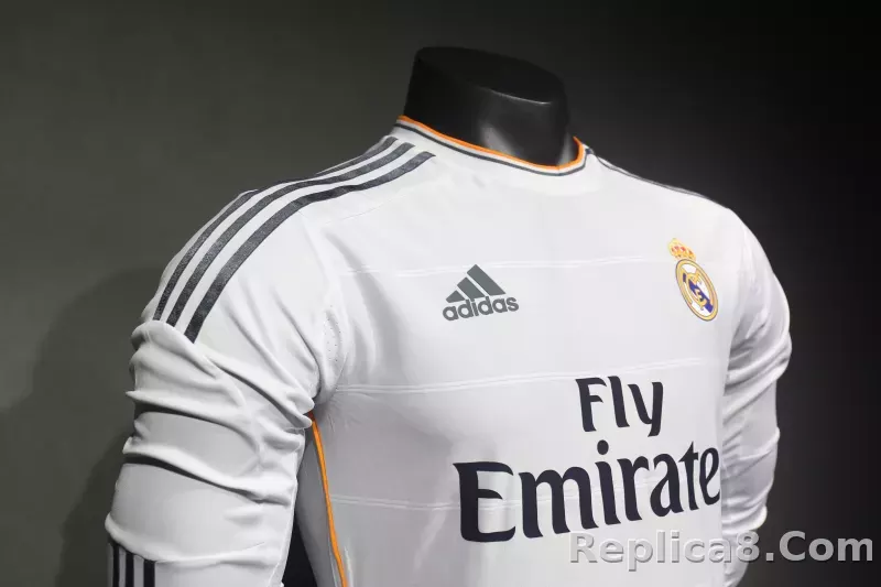 2013/14 Real Madrid Home Retro Jersey Player Version Long Sleeve - detail