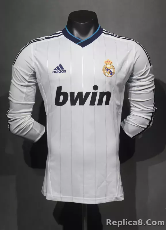 2012/13 Real Madrid Home Retro Jersey Player Version Long Sleeve