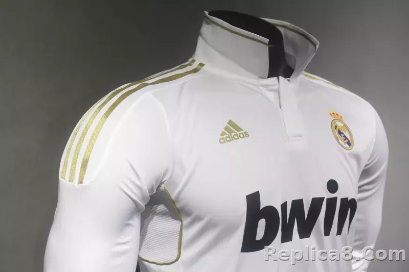 11-12 Real Madrid Home Retro Jersey Player Version Long Sleeve - detail
