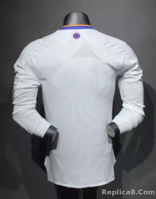 21-22 Real Madrid Home Soccer Jersey Retro Player Version Long Sleeve - detail