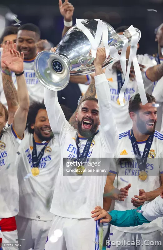 21-22 Real Madrid Home Soccer Jersey Retro Player Version Long Sleeve - detail