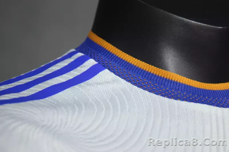 21-22 Real Madrid Home Soccer Jersey Retro Player Version Long Sleeve - detail