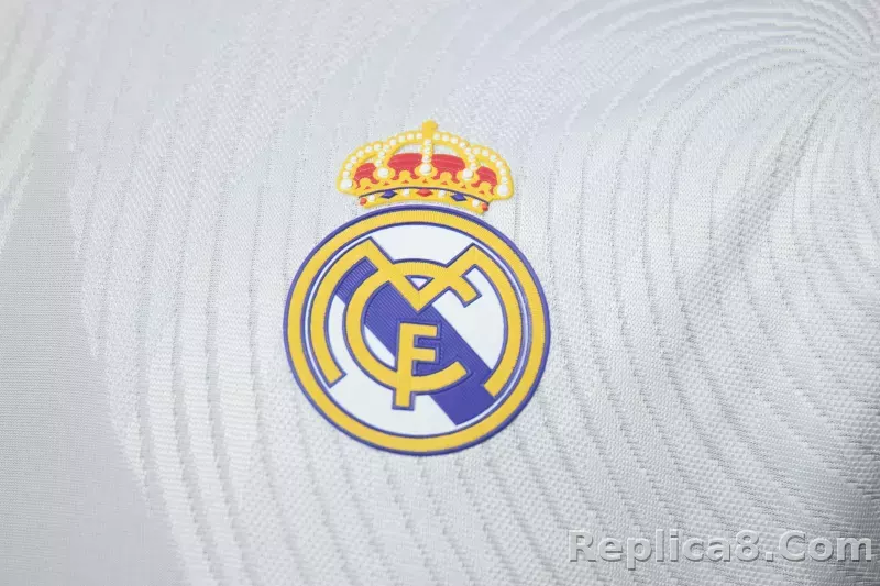 21-22 Real Madrid Home Soccer Jersey Retro Player Version Long Sleeve - detail