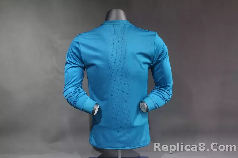 17-18 Real Madrid Second Away Retro Jersey Player Version Long Sleeve - detail