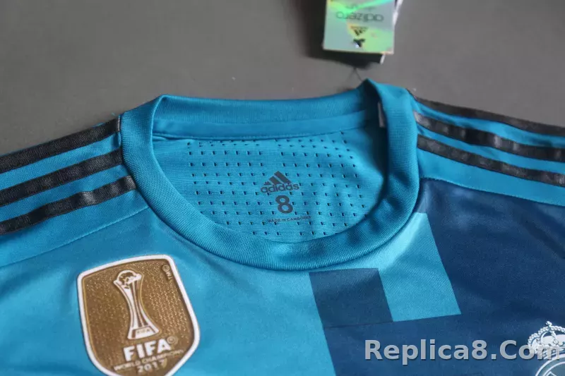 17-18 Real Madrid Second Away Retro Jersey Player Version Long Sleeve - detail