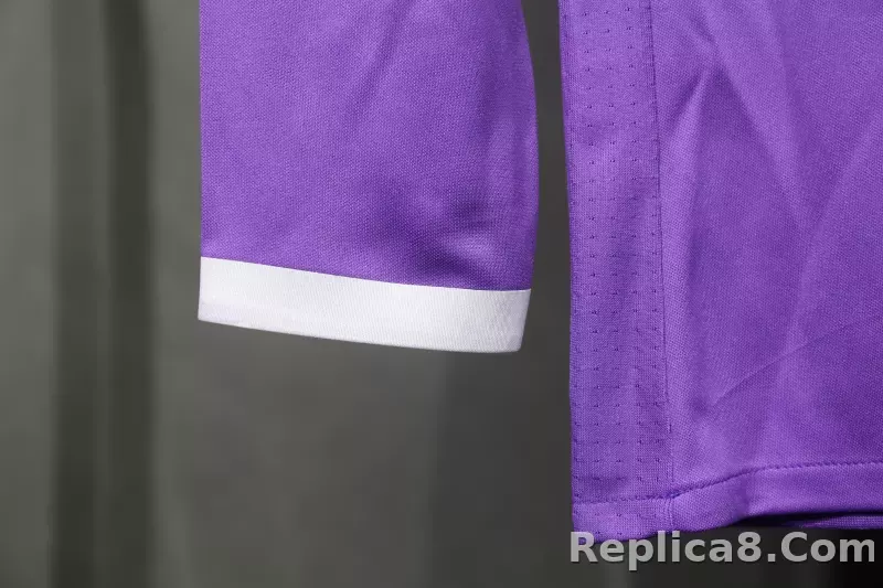 16-17 Real Madrid Away Retro Purple Jersey Long Sleeve Player Version - detail