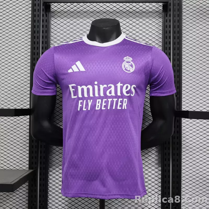 16-17 Real Madrid Away Retro Purple Jersey Player Version