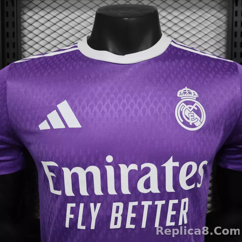 16-17 Real Madrid Away Retro Purple Jersey Player Version - detail