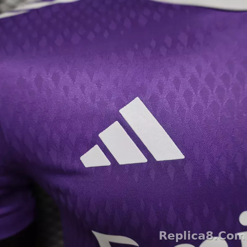16-17 Real Madrid Away Retro Purple Jersey Player Version - detail
