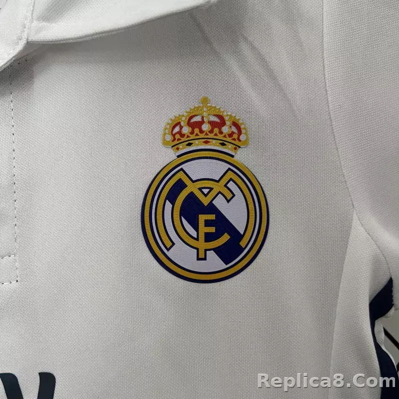 16-17 Real Madrid Home Retro Kids Kit Jersey+Shorts - detail
