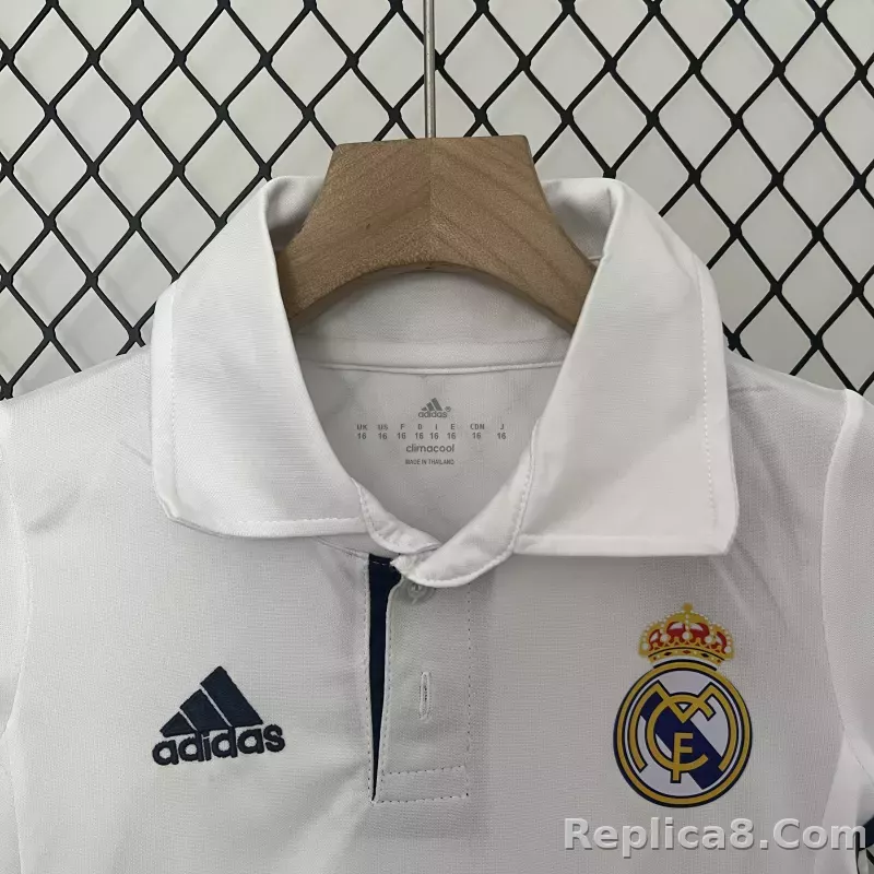 16-17 Real Madrid Home Retro Kids Kit Jersey+Shorts - detail