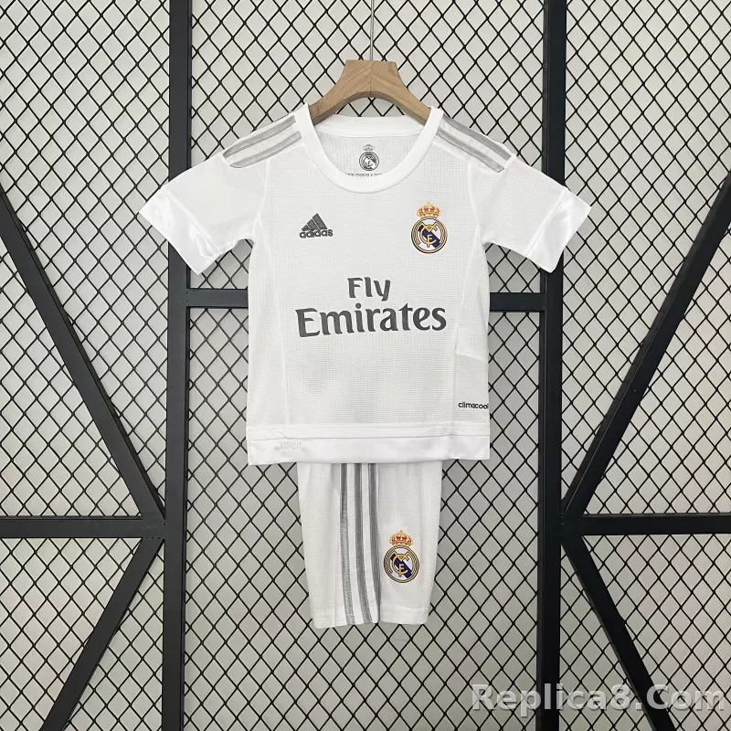 2015-16 Real Madrid Home Retro Kids Kit Jersey+Shorts