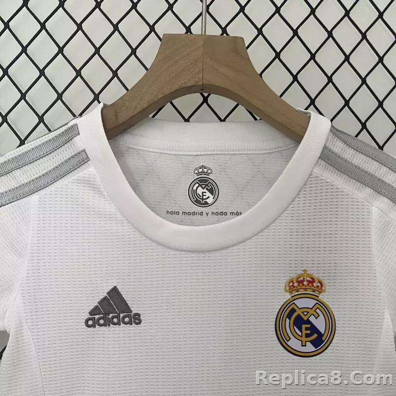 2015-16 Real Madrid Home Retro Kids Kit Jersey+Shorts - detail
