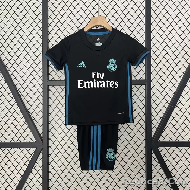 17-18 Real Madrid Away Retro Kids Kit Jersey+Shorts
