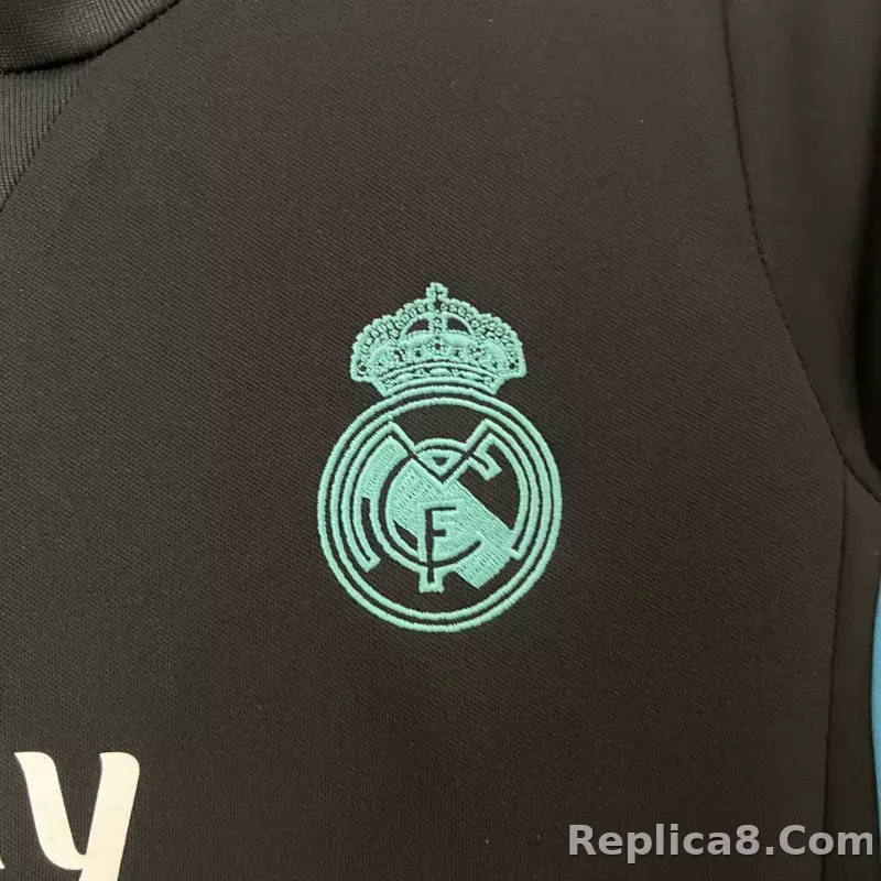 17-18 Real Madrid Away Retro Kids Kit Jersey+Shorts - detail