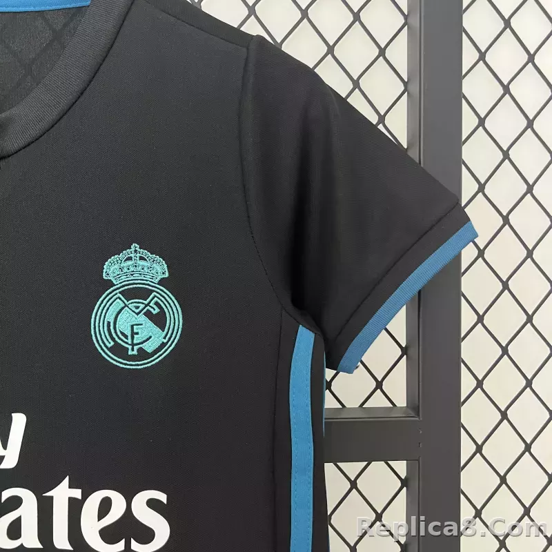 17-18 Real Madrid Away Retro Kids Kit Jersey+Shorts - detail