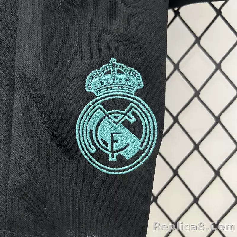 17-18 Real Madrid Away Retro Kids Kit Jersey+Shorts - detail